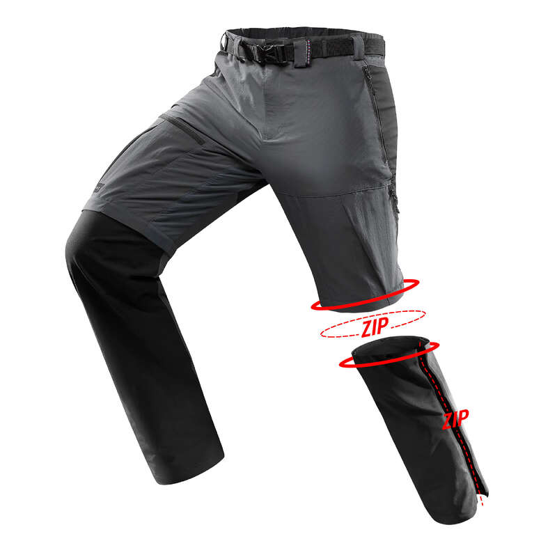 MEN APPAREL OUTFIT MOUNTAIN TREK Trekking - M CONVERT TROUS - TREK500 CBG FORCLAZ - Trekking