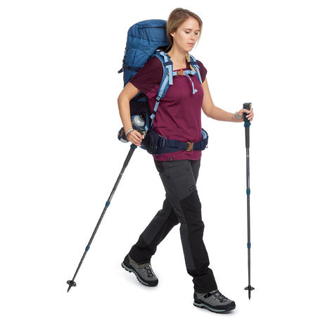 Футболка из шерсти мериноса для треккинга в горах женская TREK 500 