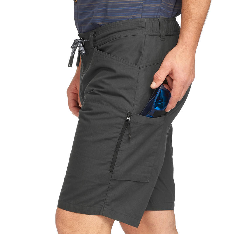 Buy Travel 100 Grey Shorts Online Grey Men Travel shorts by Forclaz