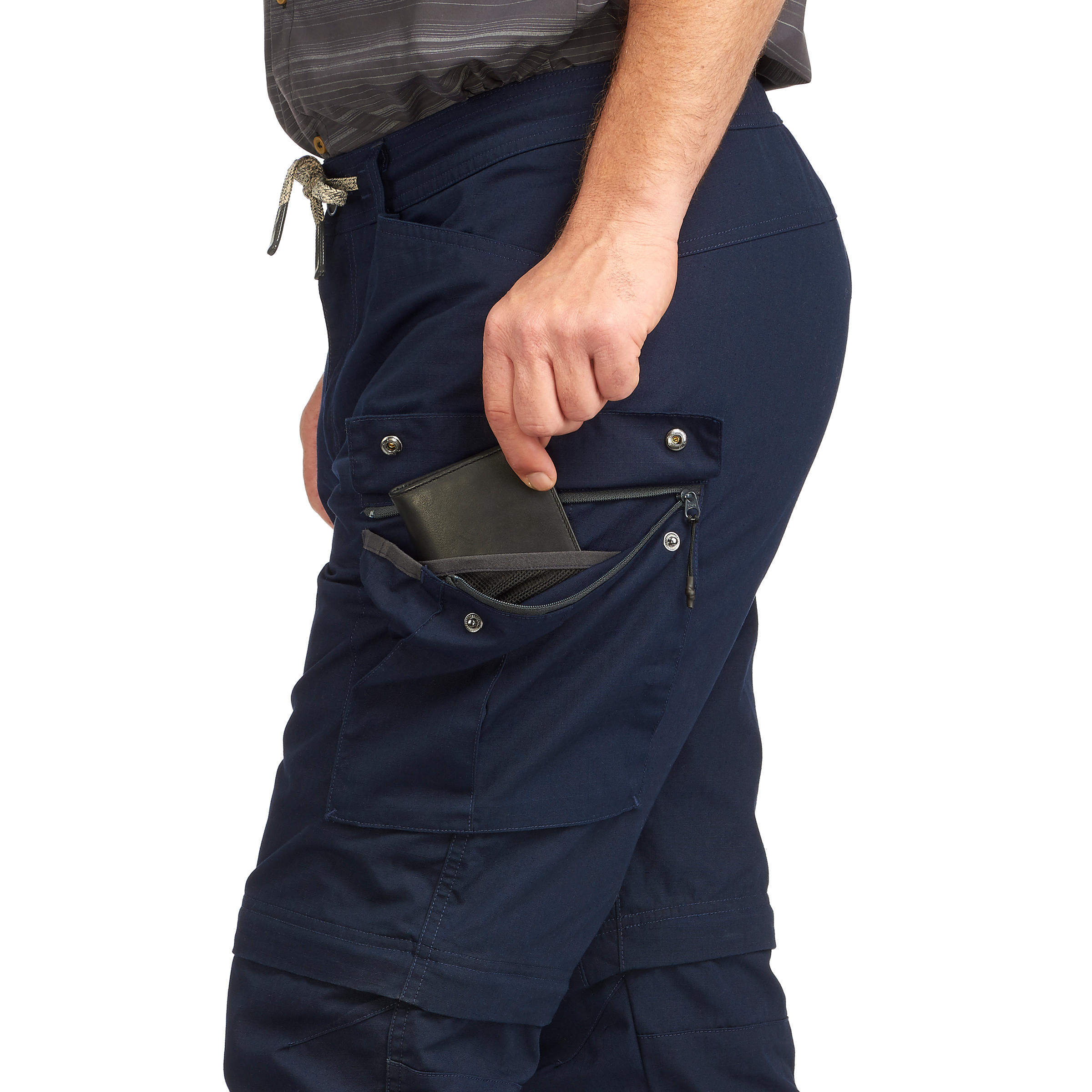 

Men's Zip-Off Travel Trousers TRAVEL100 - Navy Blue