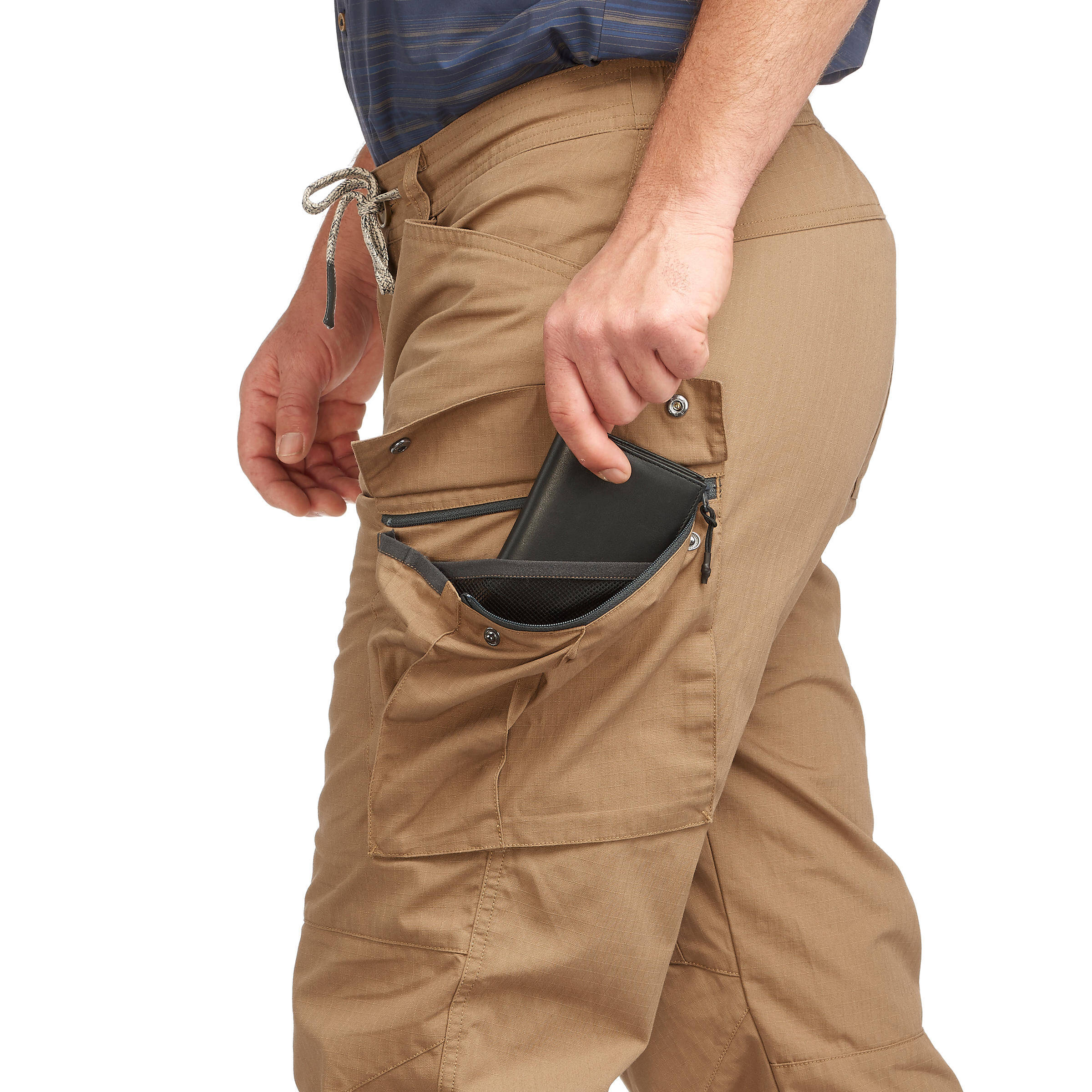 Men's Travel Trousers Travel100- Camel -  4