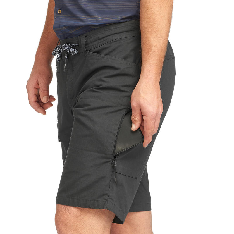 Buy Travel 100 Grey Shorts Online Grey Men Travel shorts by Forclaz