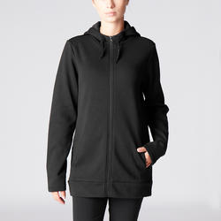 CHAQUETA RELAJACIÓN YOGA DOMYOS MUJER NEGRO