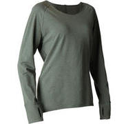 Organic Cotton Long-Sleeved Yoga T-Shirt - Green