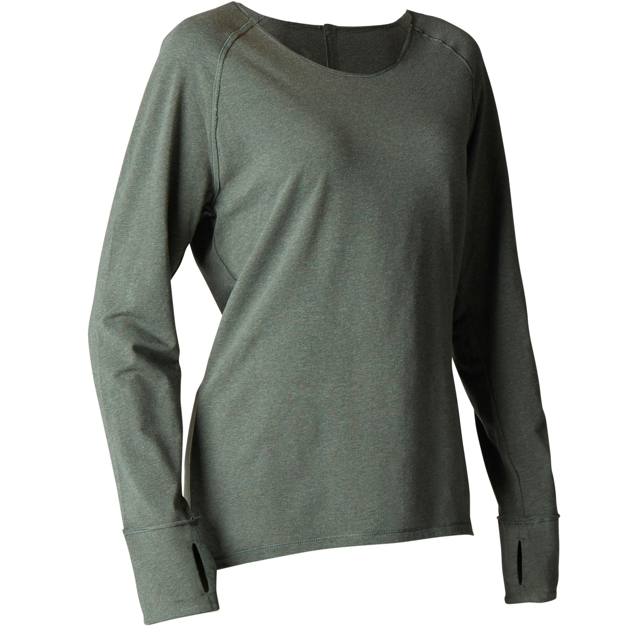 KIMJALY Organic Cotton Long-Sleeved Yoga T-Shirt - Green