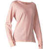Langarmshirt für sanftes Yoga Baumwolle aus biologischem Anbau Damen rosa