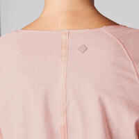 Organic Cotton Long-Sleeved Gentle Yoga T-Shirt - Pink