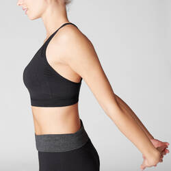 Seamless Gentle Yoga Sports Bra - Black