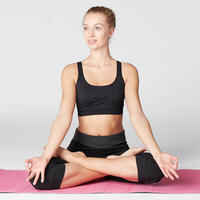 Seamless Gentle Yoga Sports Bra - Black