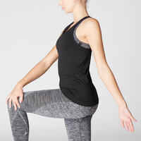 Women's Seamless Dynamic Yoga Tank Top - Black