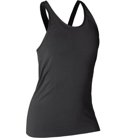 Women's Seamless Dynamic Yoga Tank Top - Black