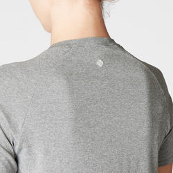 Sömlös T-shirt för dynamisk yoga Dam grå