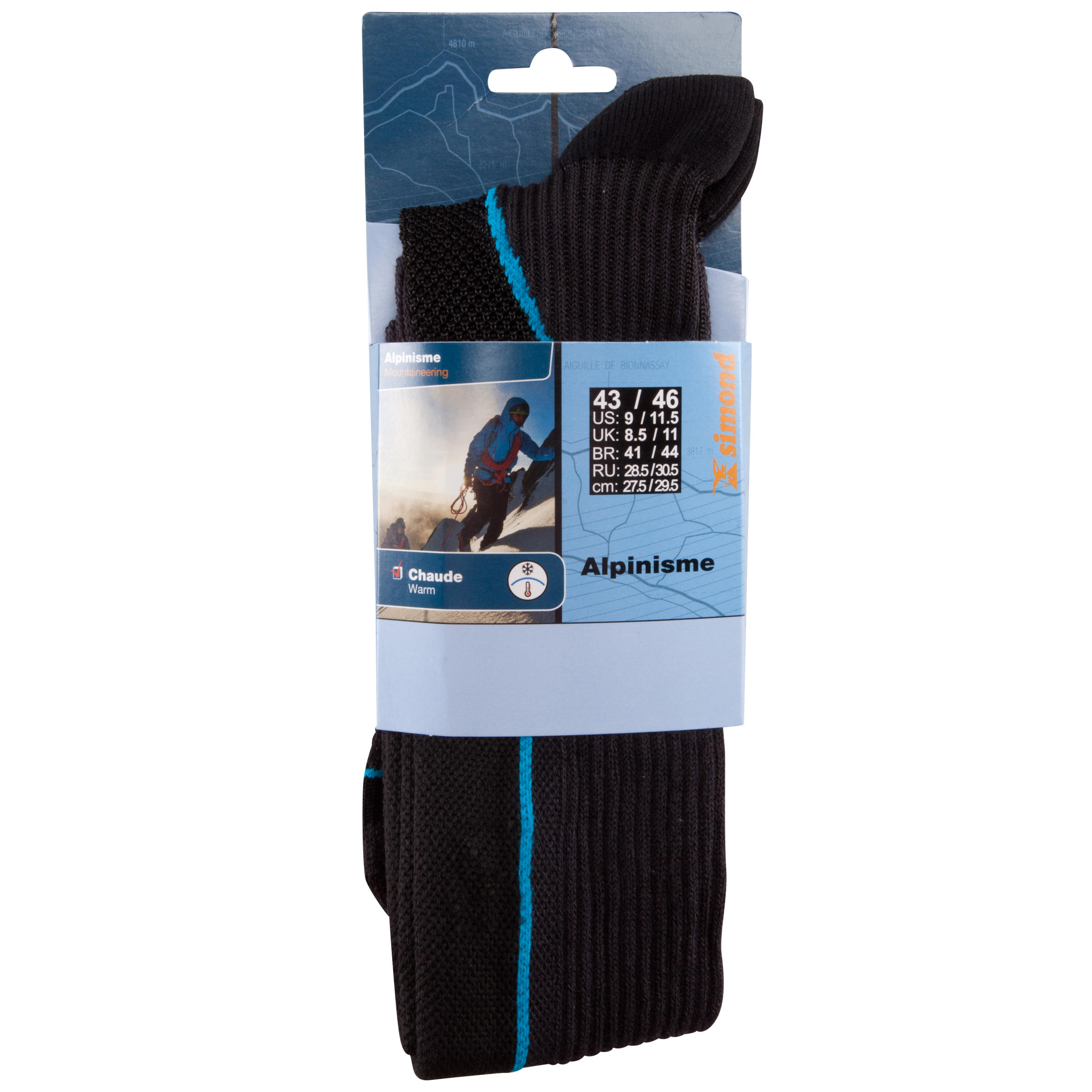 Mountaineering Socks - Alpinism Black 5/5