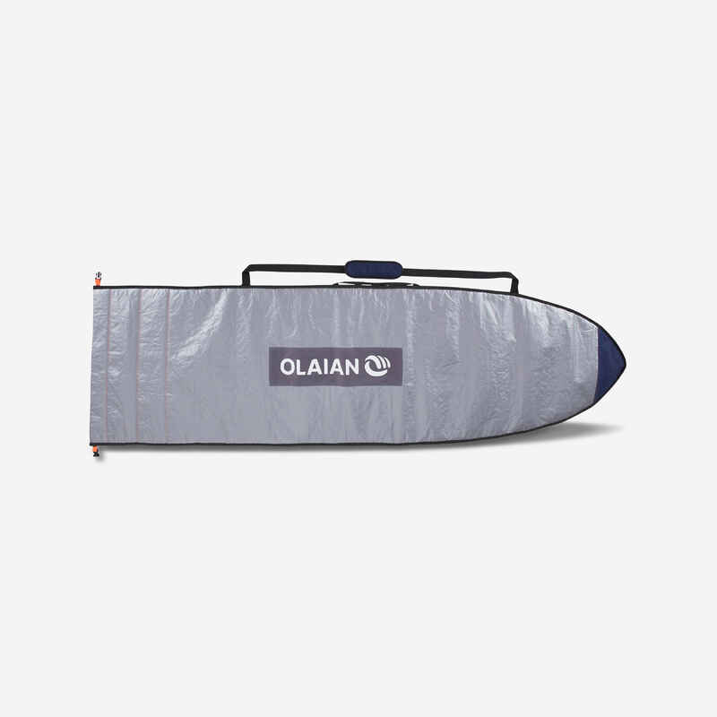 Boardbag Surfboard erweiterbar 5'4"–7'2" (162–218 cm) grau