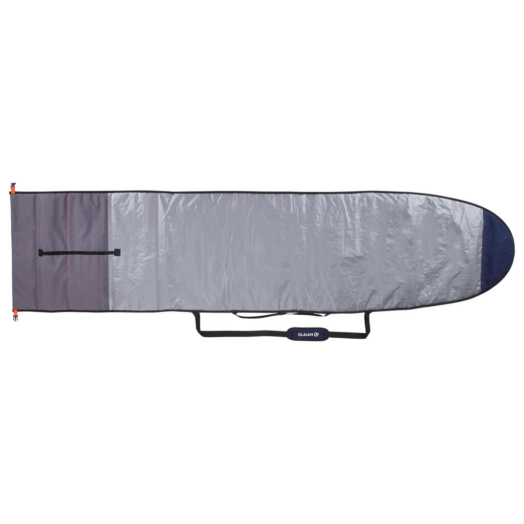 Funda para tabla de surf de 7'3 y 9'4 (221 cm y 285 cm) Olaian Housse 500 gris