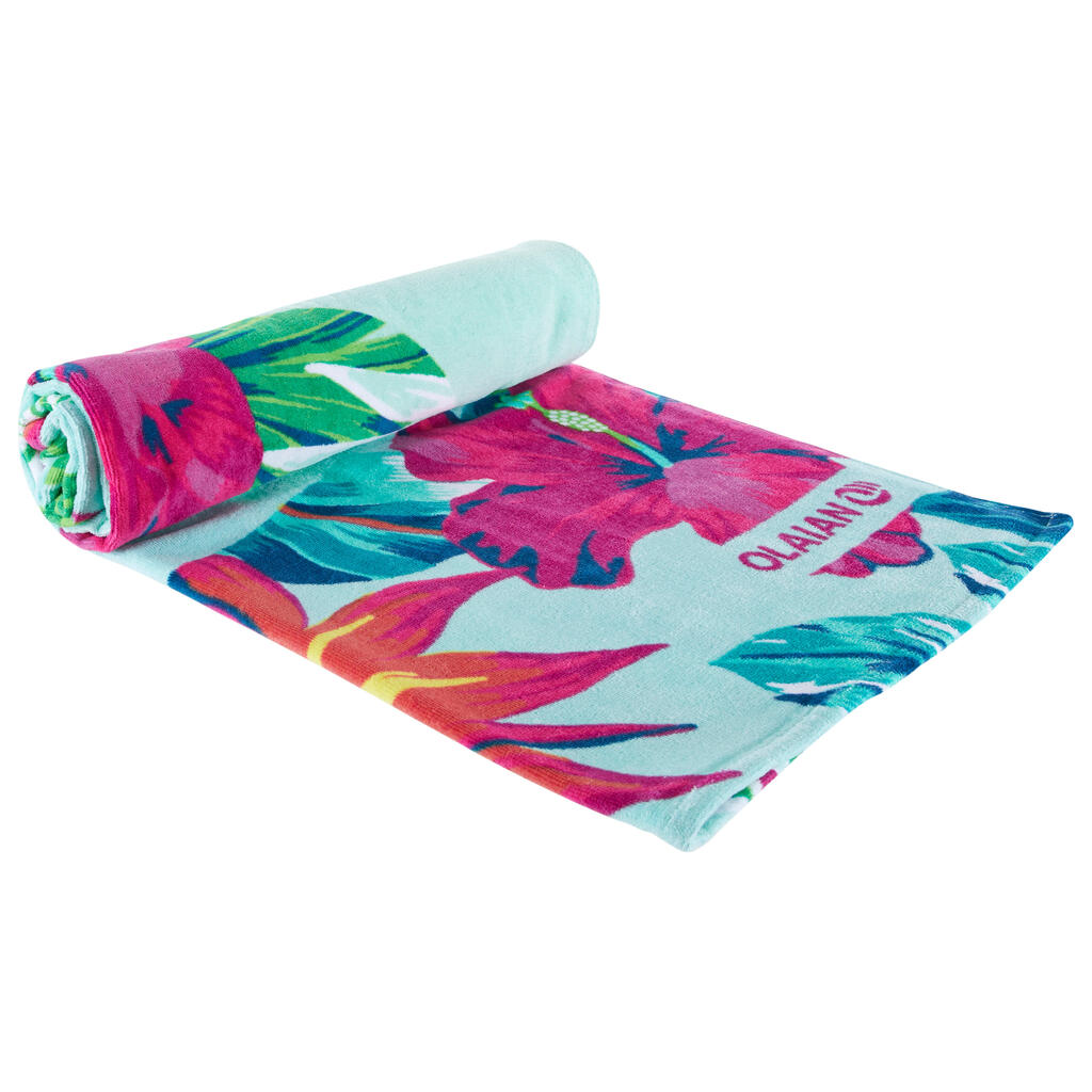 TOWEL L PRINT Aqua Blue 145x85 cm