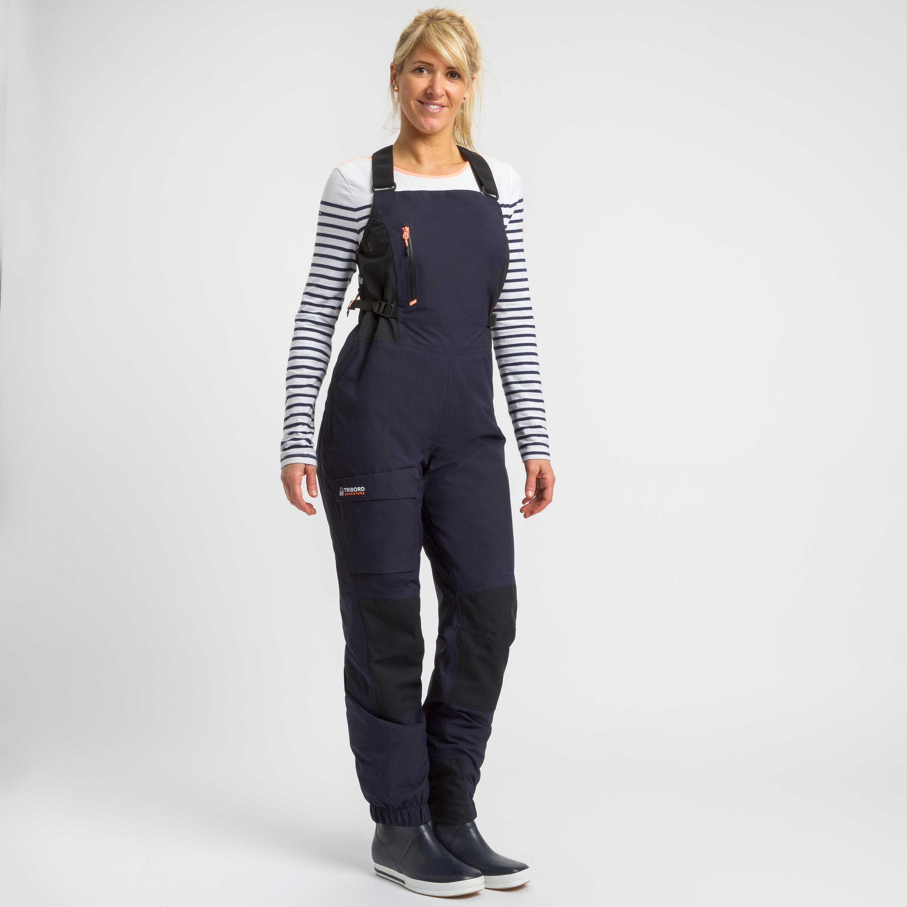 Sailing 500 Women's Waterproof Sailing Salopettes - Navy 3/13