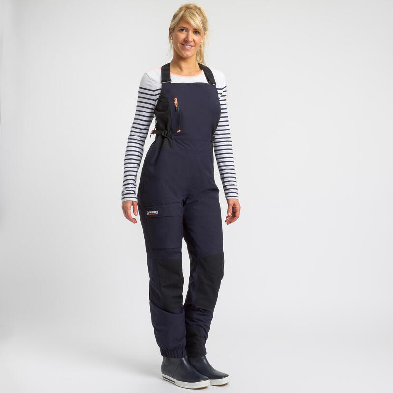 Peto impermeable de vela para mujer SAILING 500 Navy