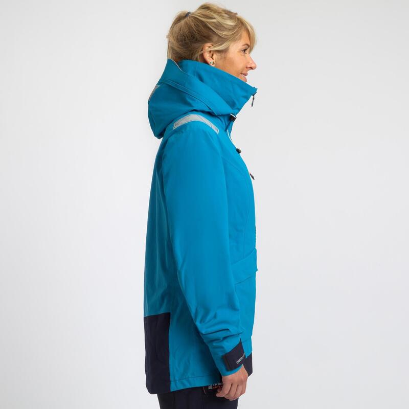 Veste imperméable coupe-vent de voile femme SAILING 500 Bleu