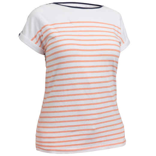 
      Women's Sailing Short Sleeve T-Shirt Sailing 100 - White Coral
  