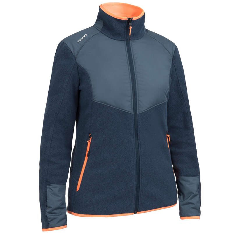 CRUISING COLD WEATHER WOMAN CLOTHES Sailing - Sailing 500 W Fleece Dark Grey TRIBORD - Sailing Clothing