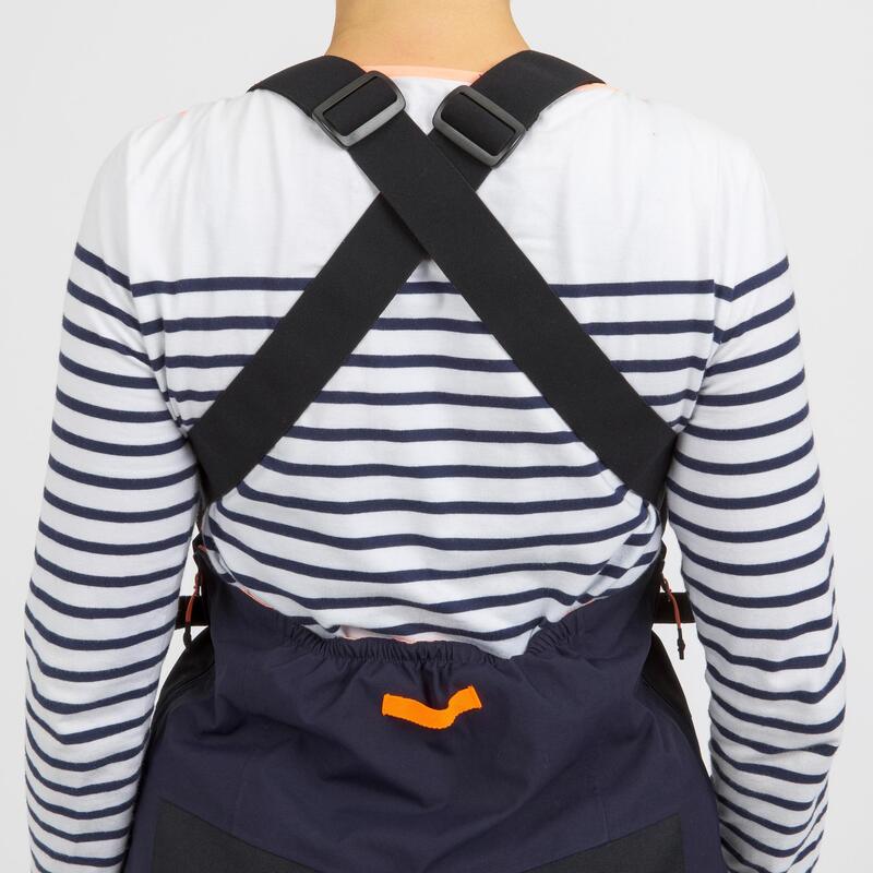 Peto impermeable de vela para mujer SAILING 500 Navy