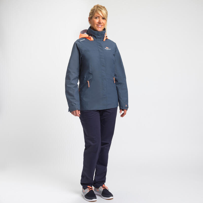 Veste imperméable de voile femme SAILING 300 Gris