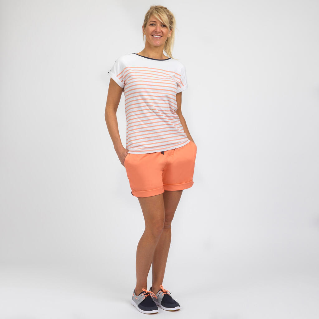 Segelshorts Damen - Sailing 100 altrosa