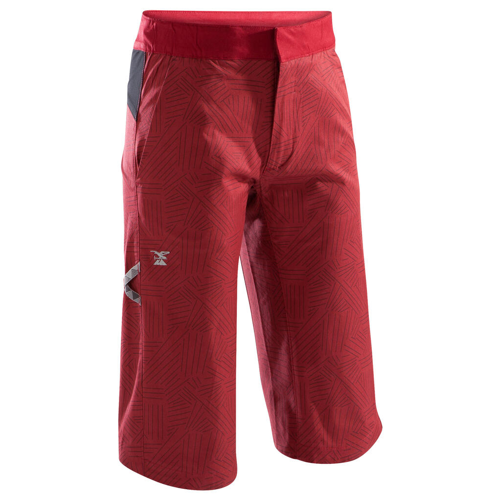 Klettershorts Bermuda Jungen bordeauxrot