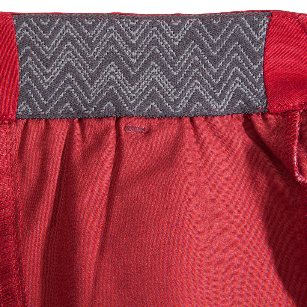 Klettershorts Bermuda Jungen bordeauxrot
