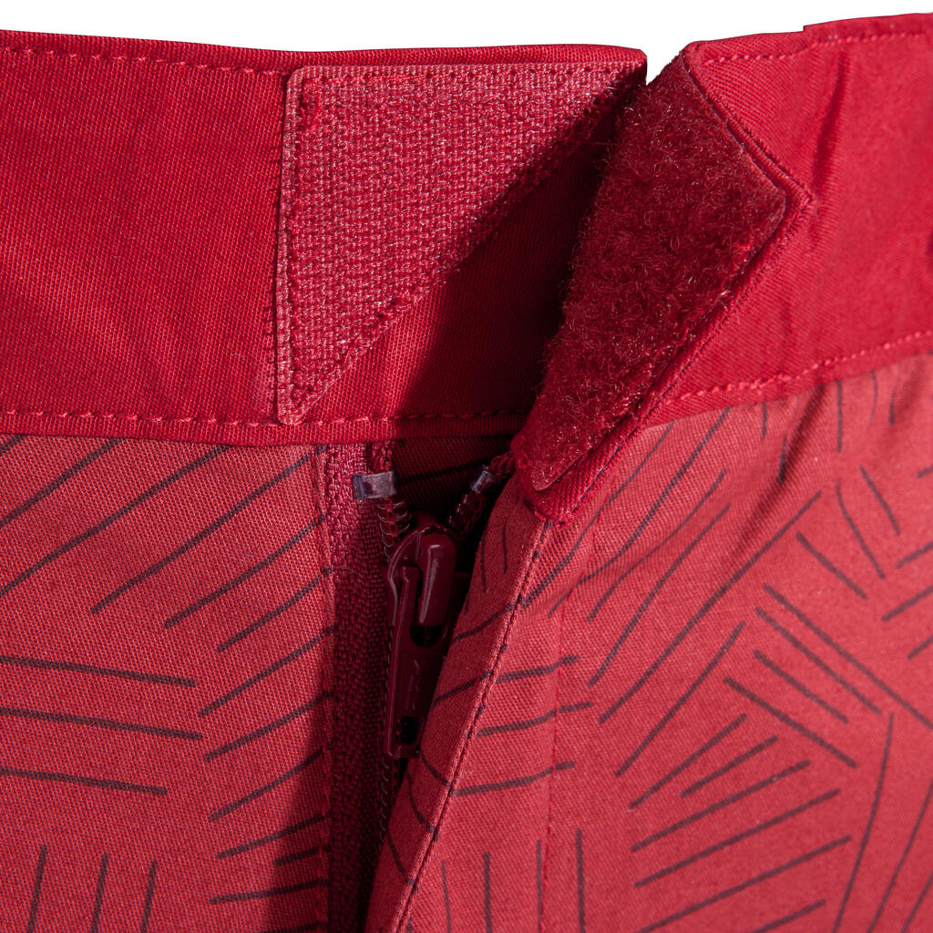Klettershorts Bermuda Jungen bordeauxrot