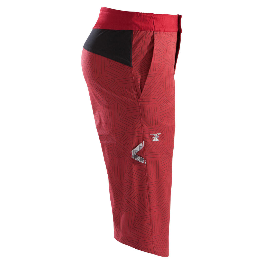 Klettershorts Bermuda Jungen bordeauxrot