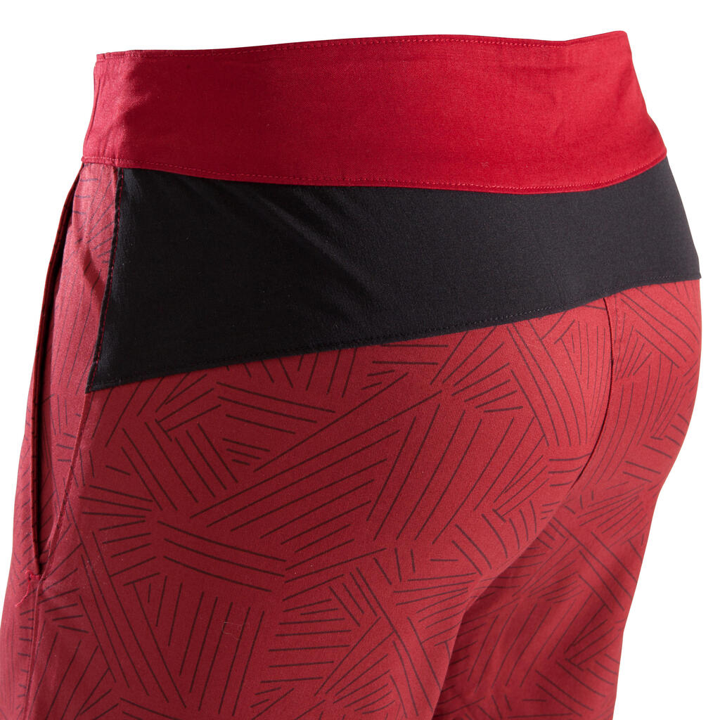 Klettershorts Bermuda Jungen bordeauxrot