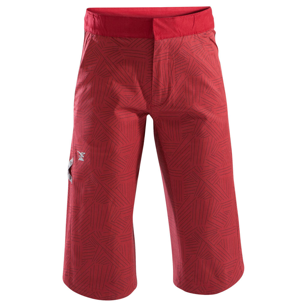 Klettershorts Bermuda Jungen bordeauxrot