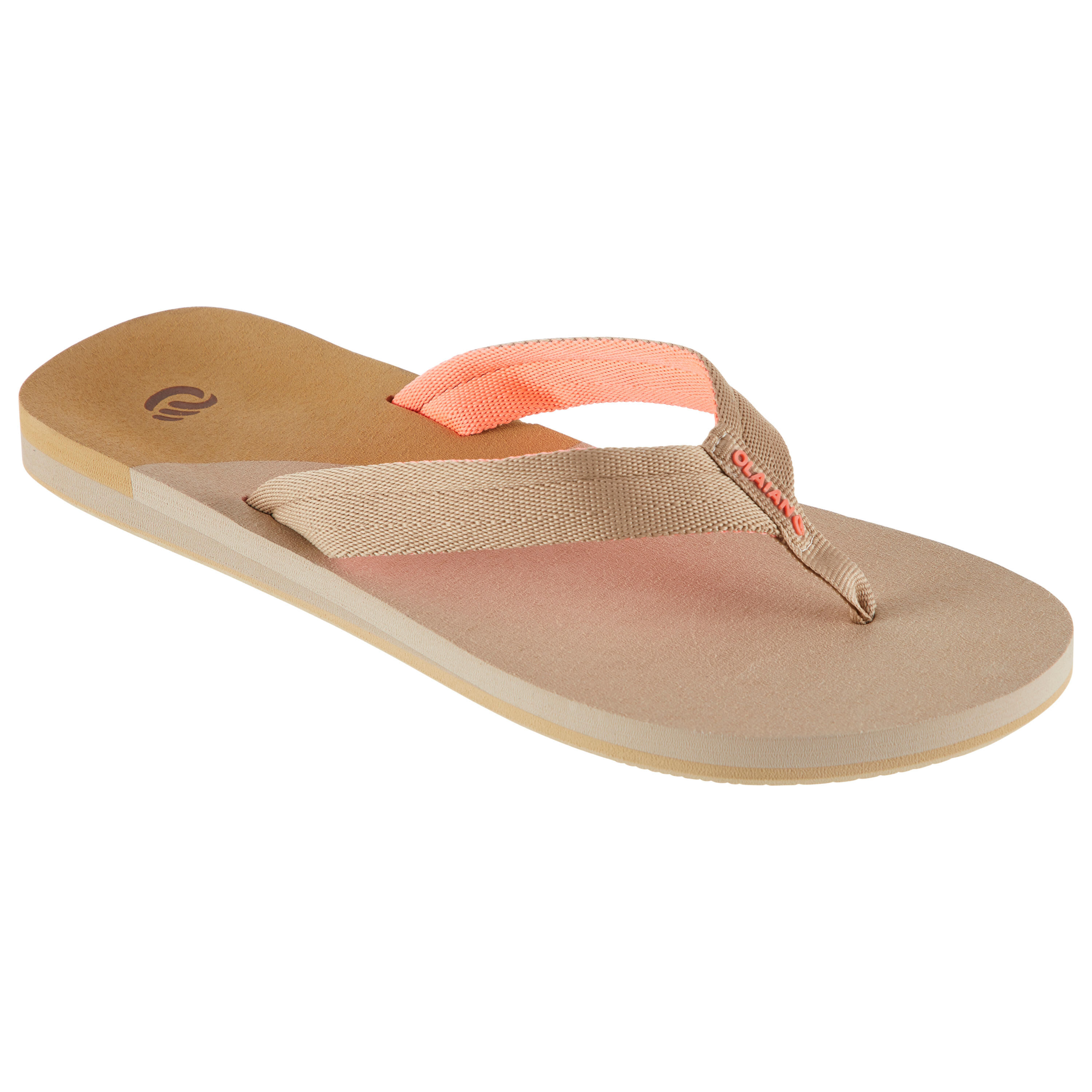 OLAIAN Women's Flip-Flops 550 - Camel