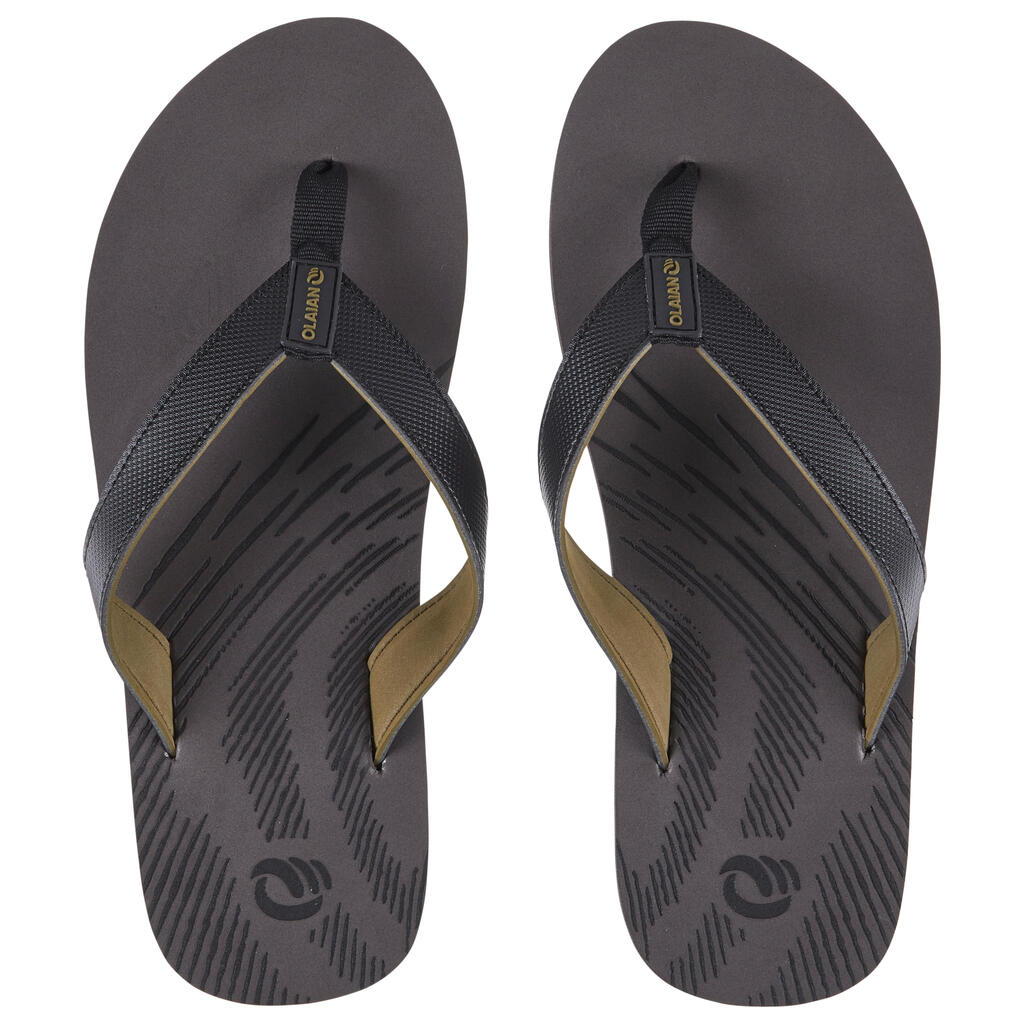 Chanclas de playa para hombre Olaian Top 150 gris oscuro