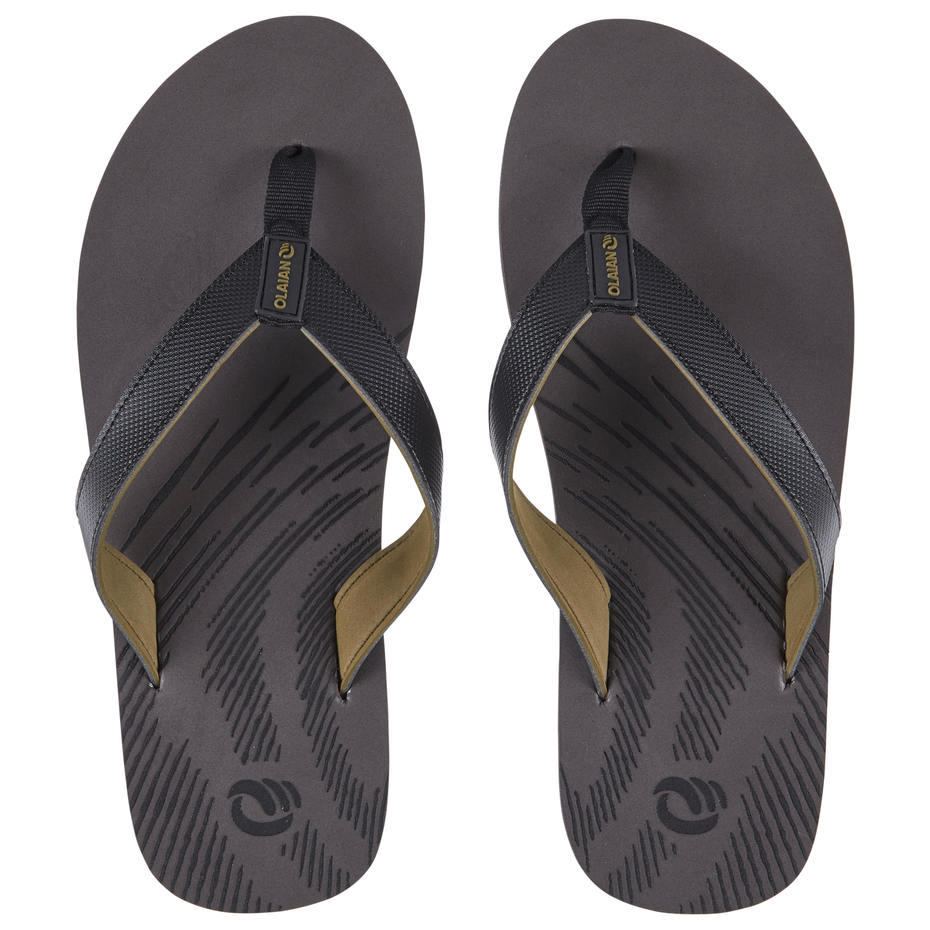 Men Slippers Flip Flops 150 Dark Grey