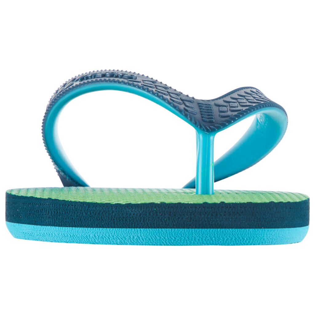 Sandalias de playa para niño Surf Olaian TO 500 Verde