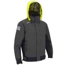 Cazadora de regata barco hombre Race 500 gris amarillo