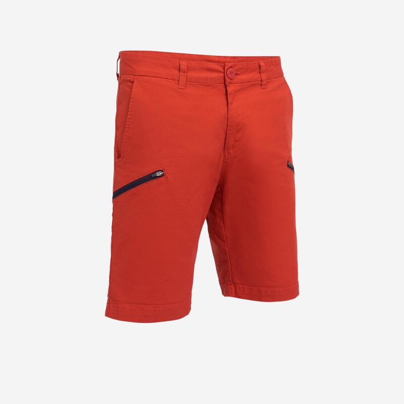 Bermuda robuste de voile homme SAILING 100 Rouge
