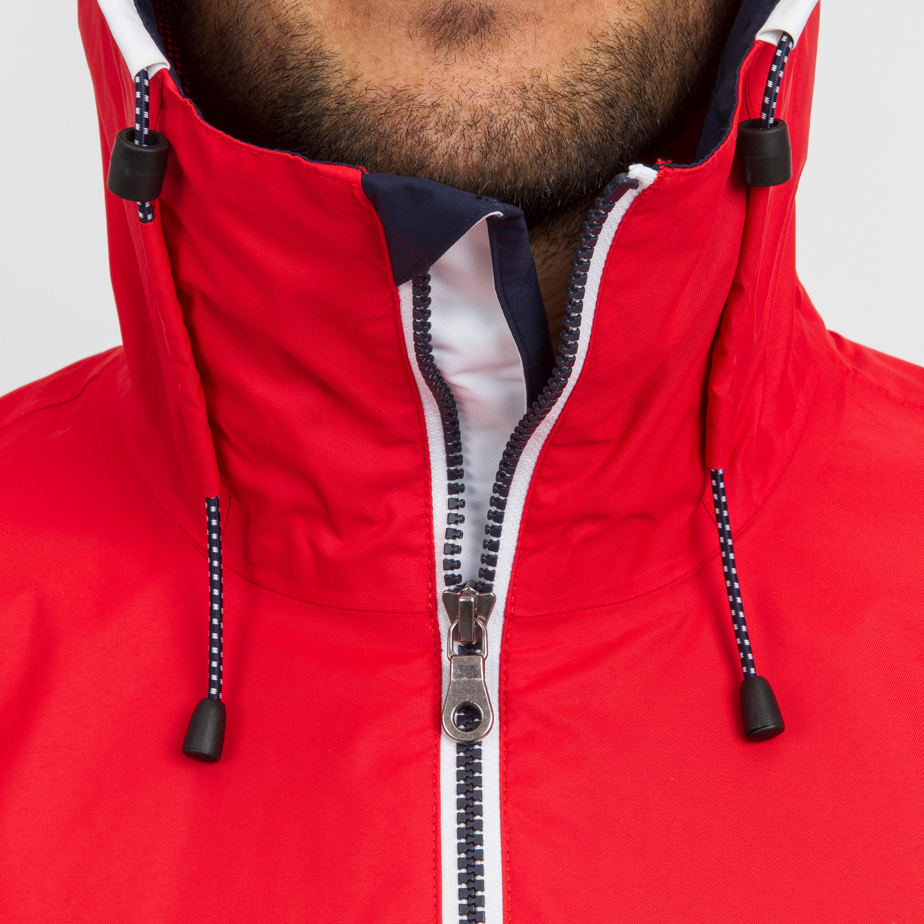 Men's Waterproof Sailing Jacket 100 Blue Red DecathlonB2B