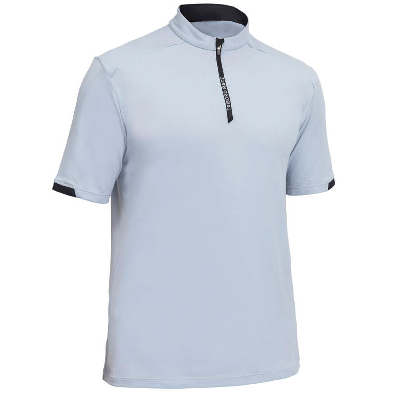 REGATTA WARM WEATHER MAN CLOTHES Sailing - Men's T-Shirt Race Grey/Black TRIBORD - Sailing Clothing