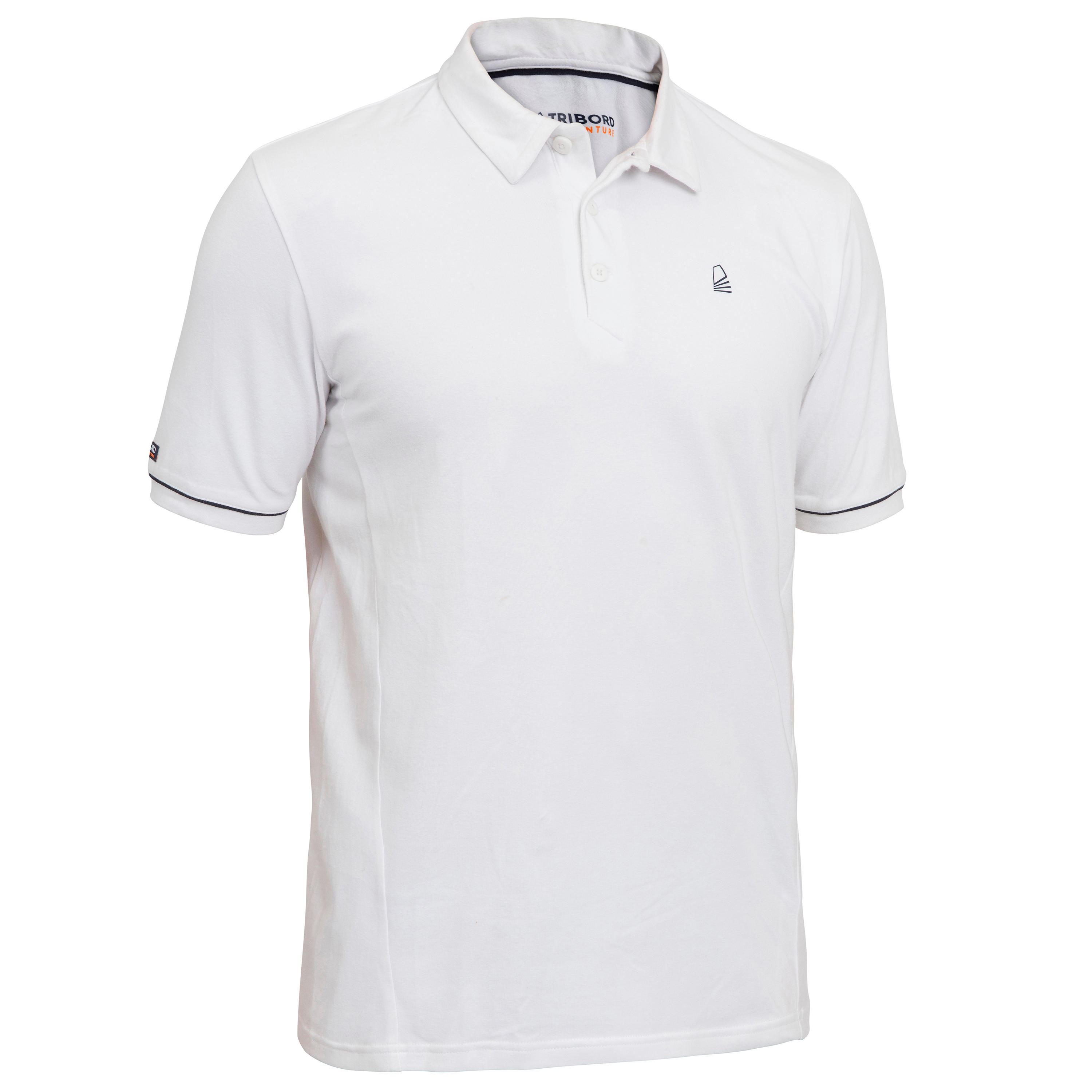 TRIBORD Sailing 100 Men's Sailing Short Sleeve Polo Shirt - White