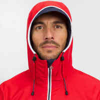 Men's Waterproof Sailing Jacket 100 - Blue Red