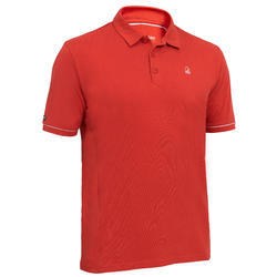 Polo manche courte de voile homme SAILING 100 Rouge