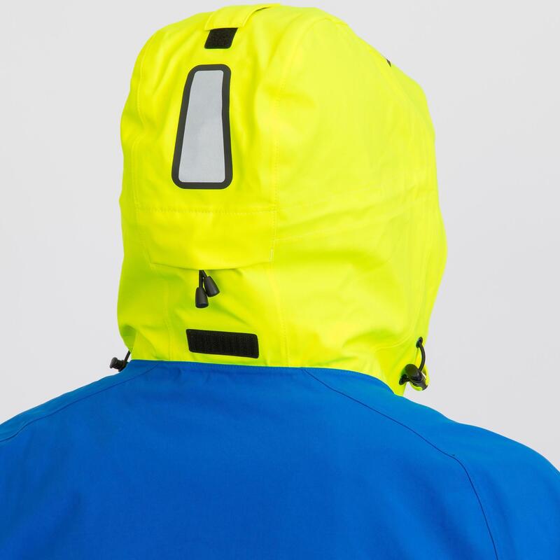 Blouson de régate bateau homme Race 500 bleu jaune