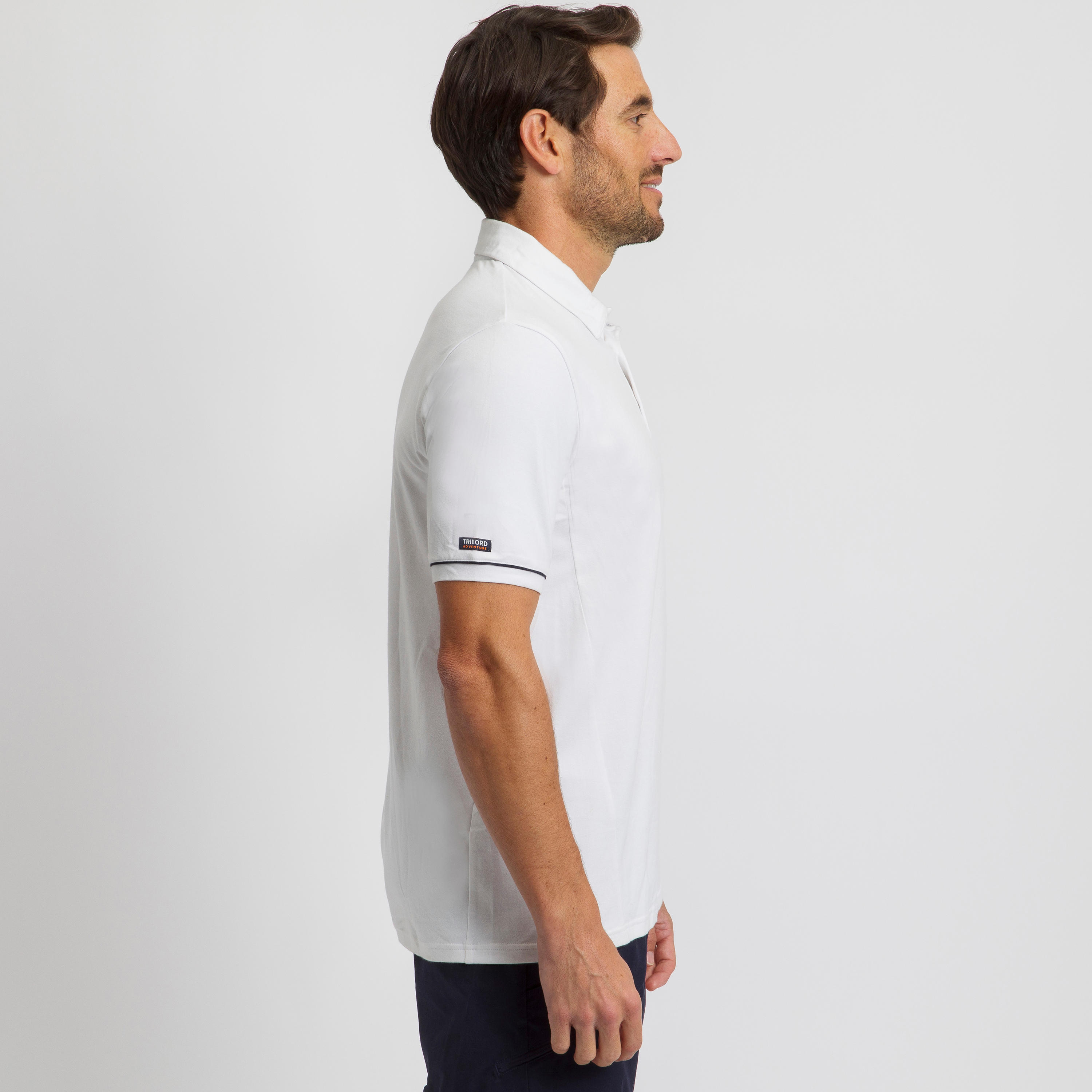 Sailing 100 Men's Sailing Short Sleeve Polo Shirt - White 3/7