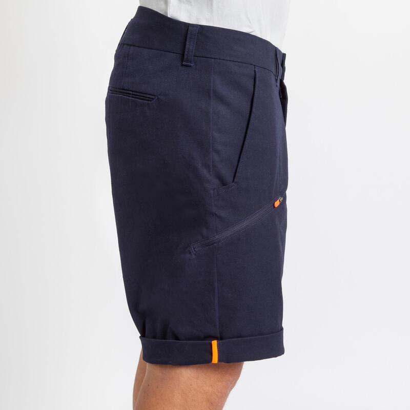 Zeilshort/bermuda voor heren SAILING 100 marineblauw