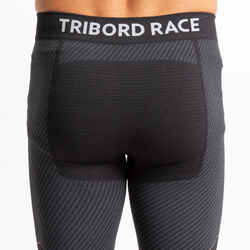 MEN'S SAILING TECHNICAL LEGGINGS RACE 500 - GREY BLACK