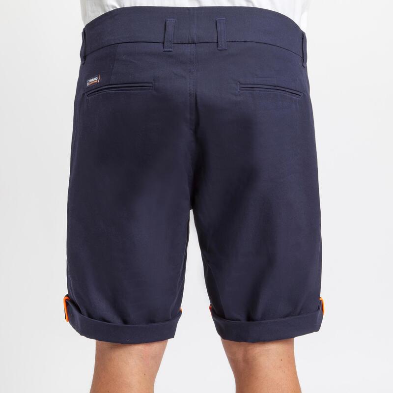 Zeilshort/bermuda voor heren SAILING 100 marineblauw